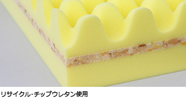 リサイクル･チップウレタン使用