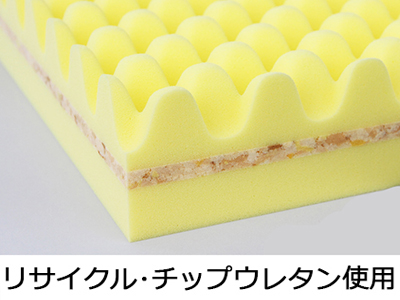 リサイクル･チップウレタン使用